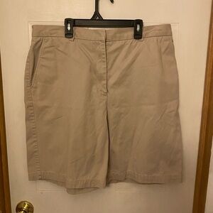 Lauren Ralph Lauren Women's Tan Chino Bermuda Shorts Plus Size